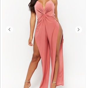 Thigh High Slit Jumpsuit